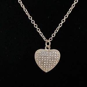 Brand New-Heart/Diamond Necklace.